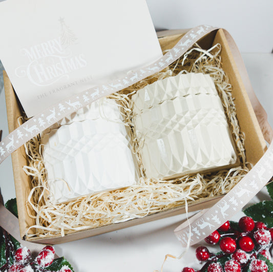 Christmas Candle Gift Box including 2 christmas scented candles