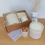Pink Pepper & Jasmine Scented Candle - Geo Candle Gift Set