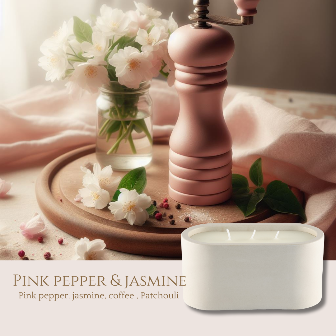 Pink Pepper & Jasmine Oval Scented Candle