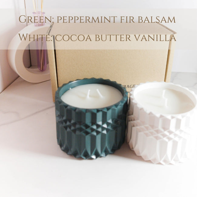 Peppermint Fir Balsam | Cocoa Butter Vanilla Geo Set