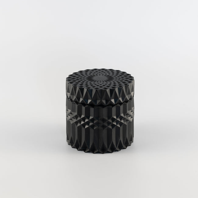 Luxury Irish candles in black concrete candle holder with lid